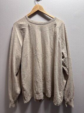 Logan Hill Crew Neck Cream Sweater 100% Cotton Size 2X